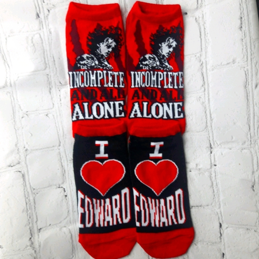 2 for $12 Edward Scissorhands socks